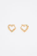 Heart logo hoop earrings