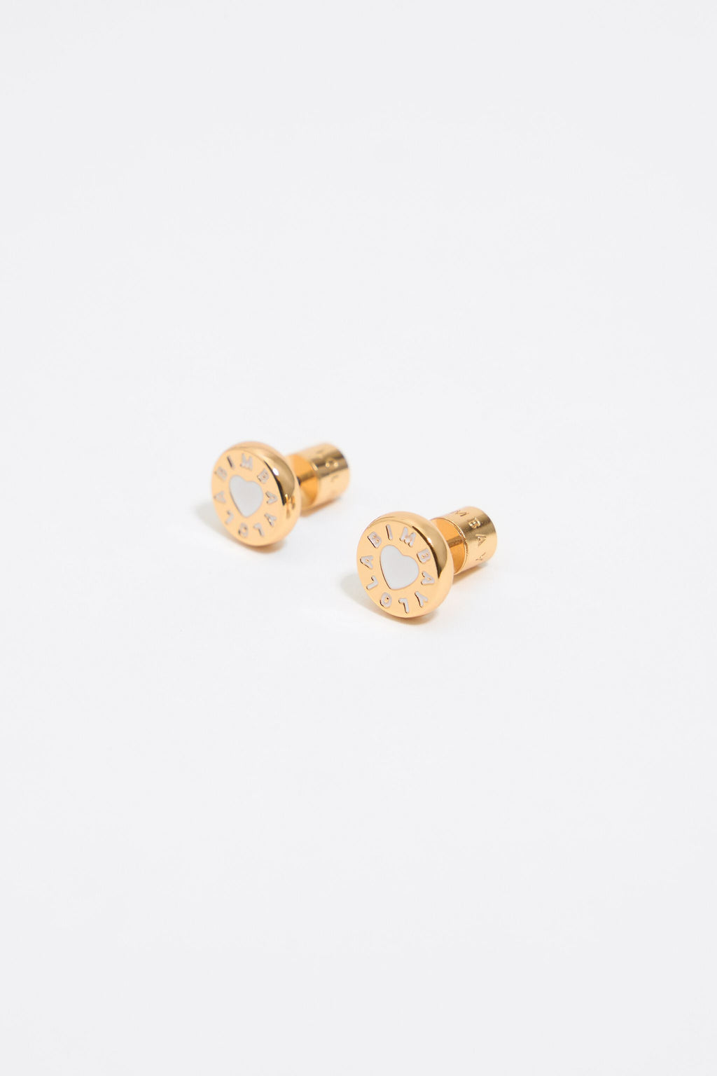 Ivory heart logo earrings