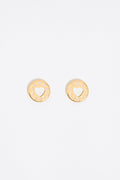 Ivory heart logo earrings