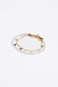 Pearls and crystals logo heart bracelet