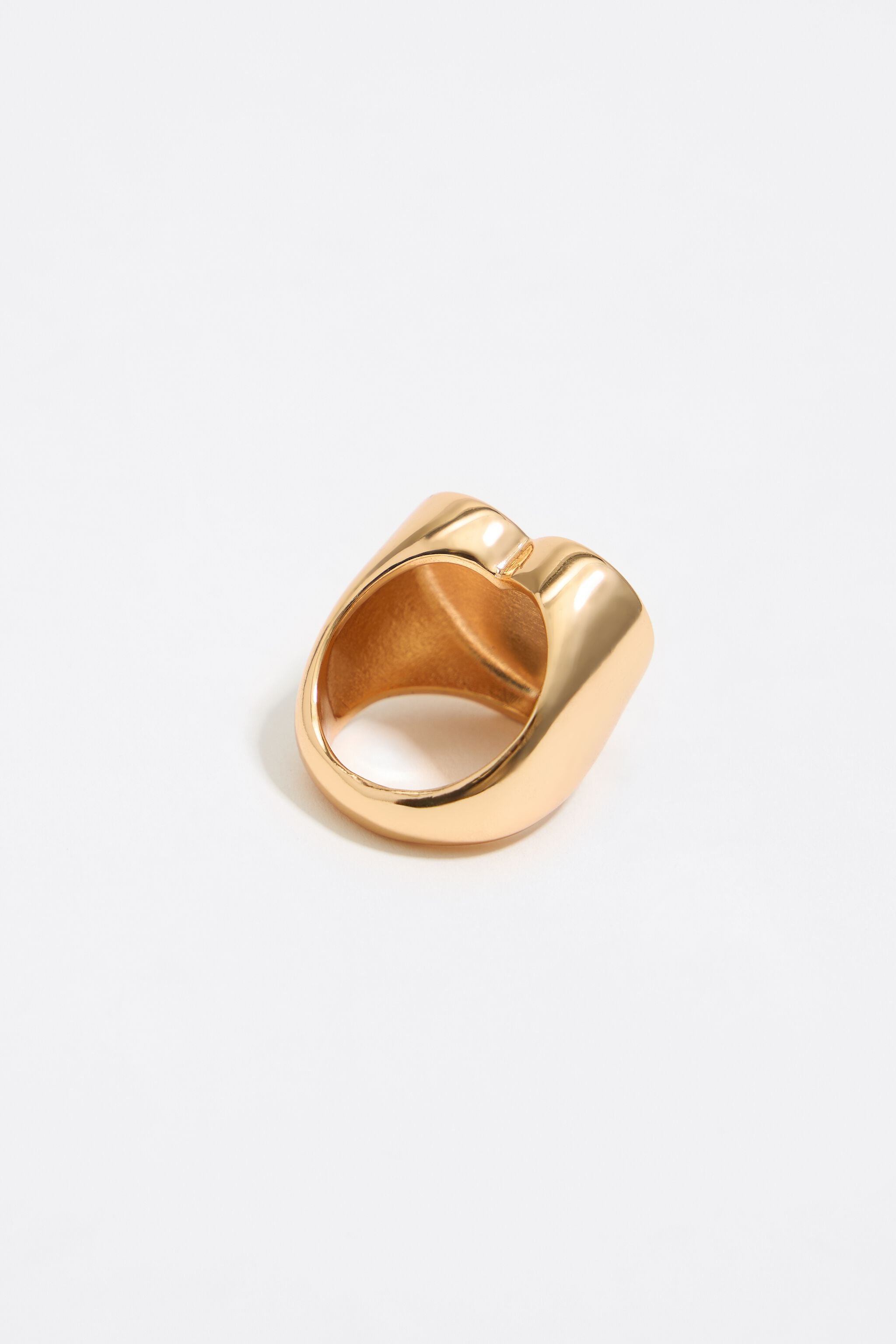 Red heart logo ring