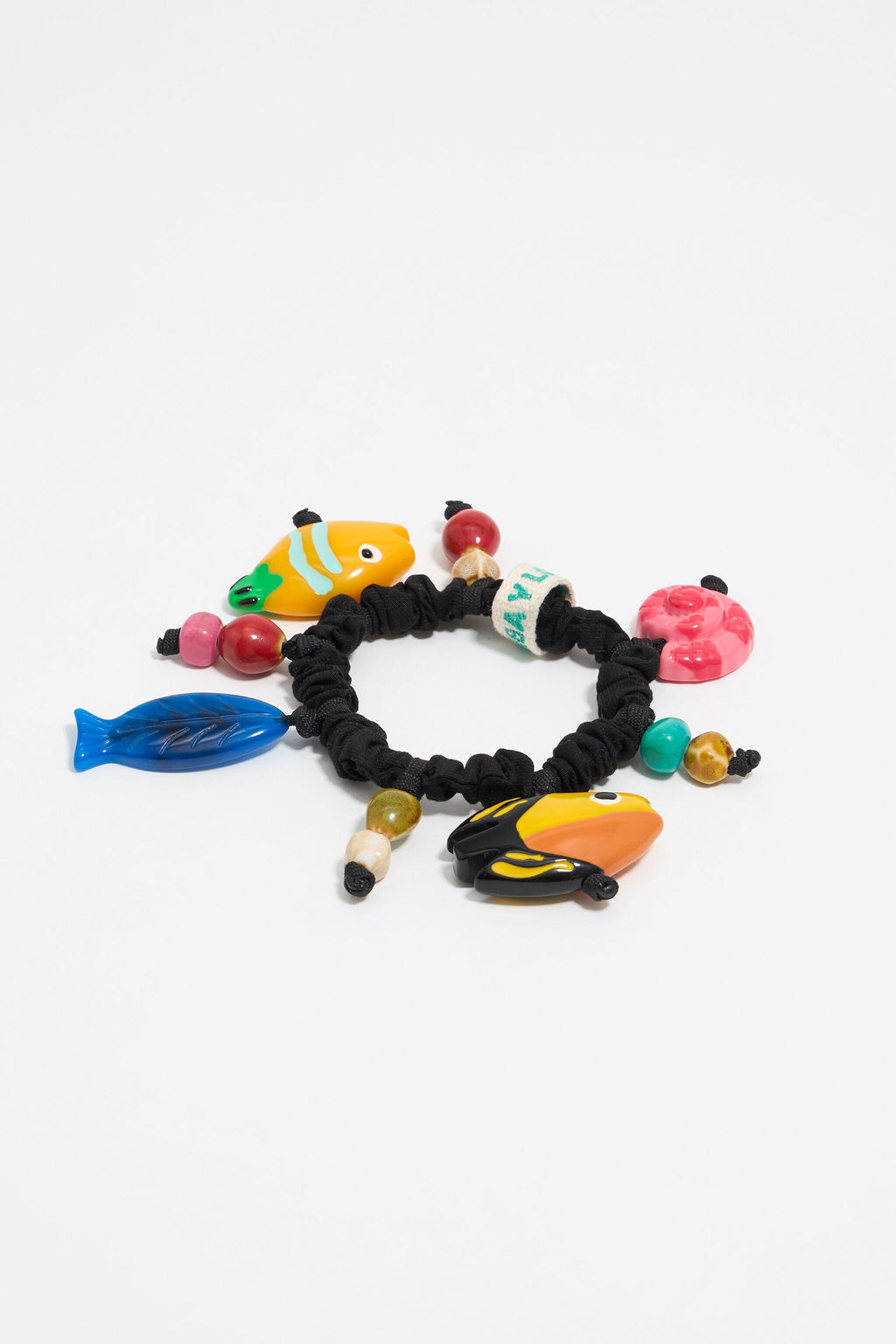 Multicolor charms scrunchie