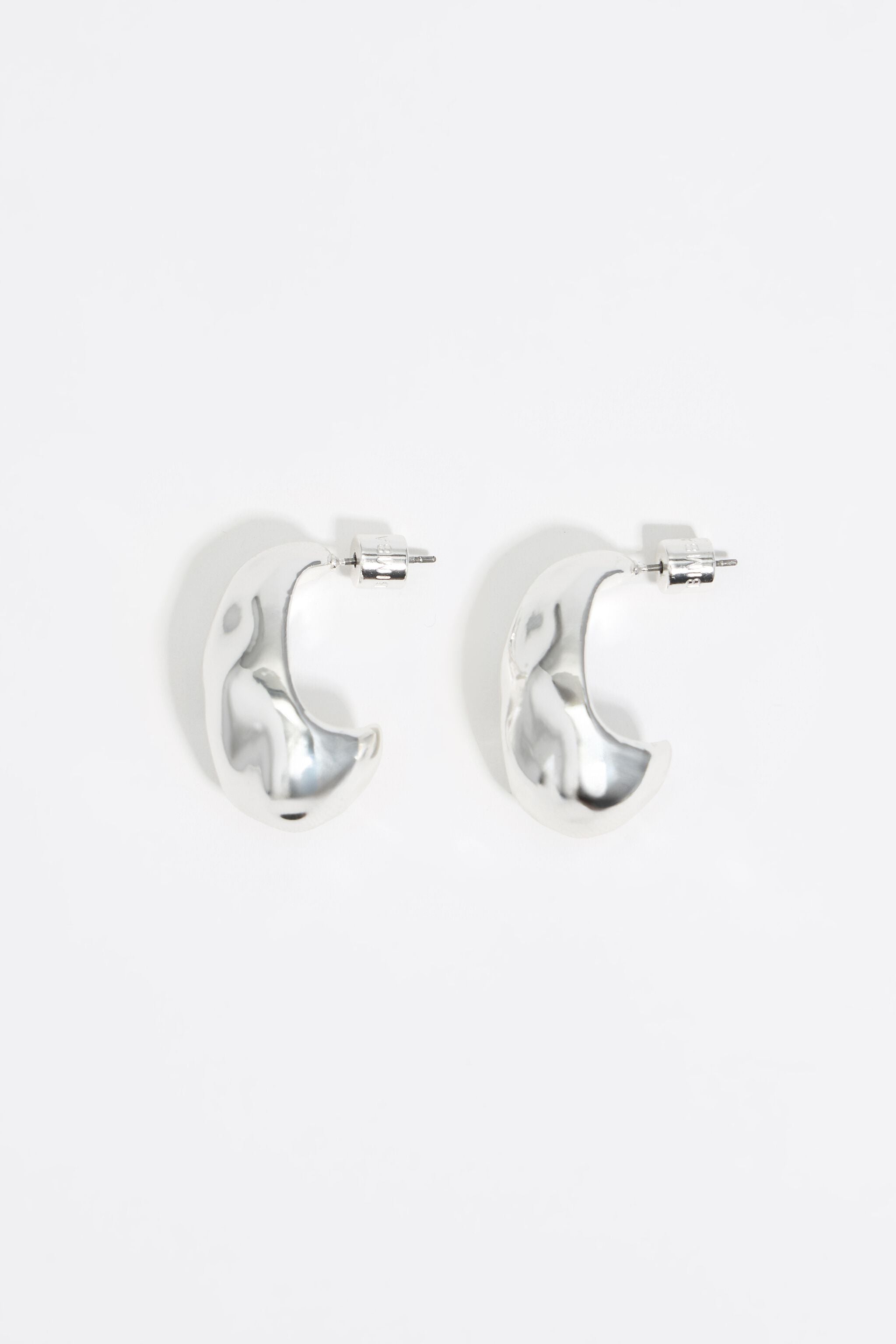 Textured silver earrings