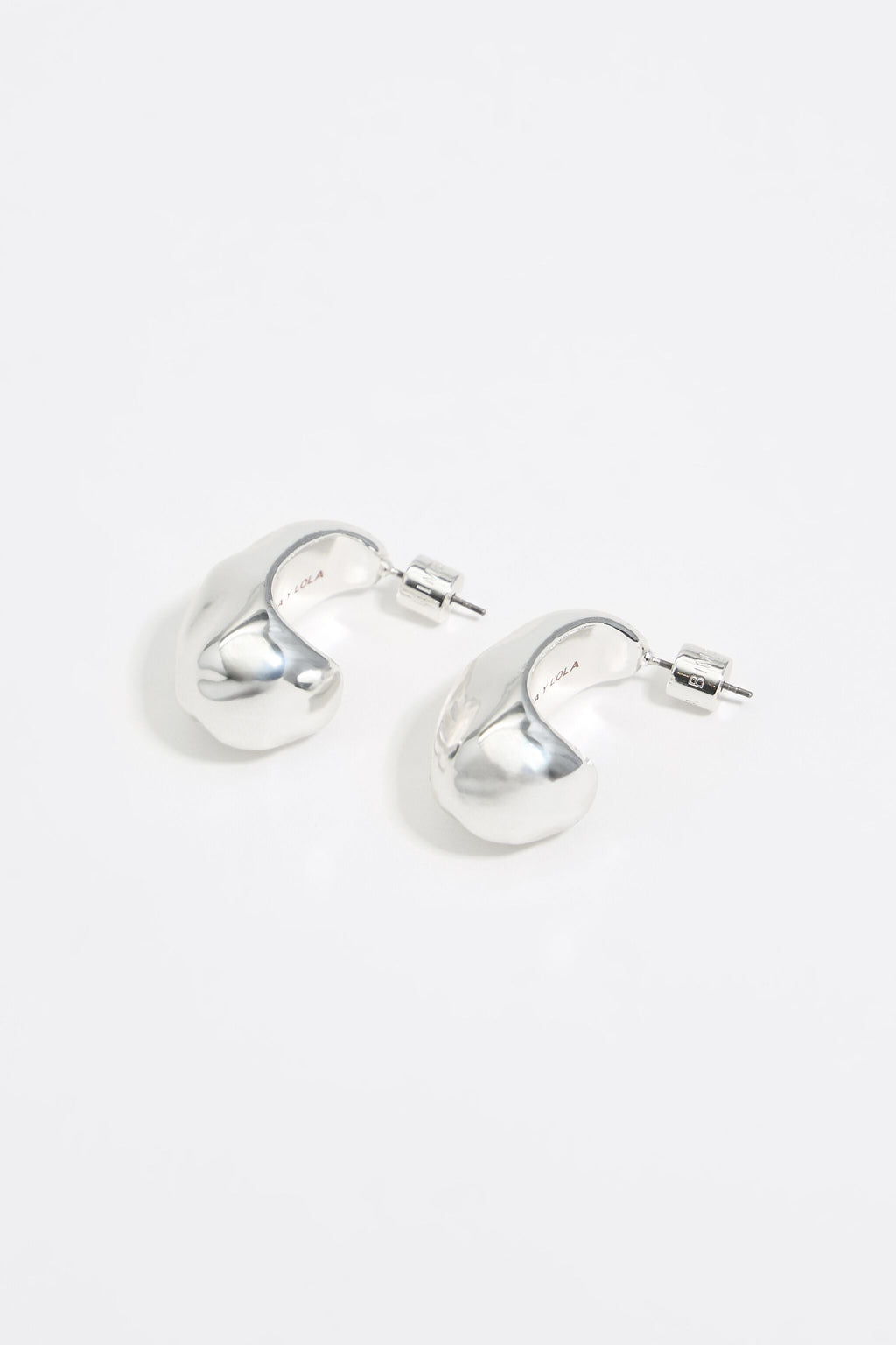 Textured silver earrings