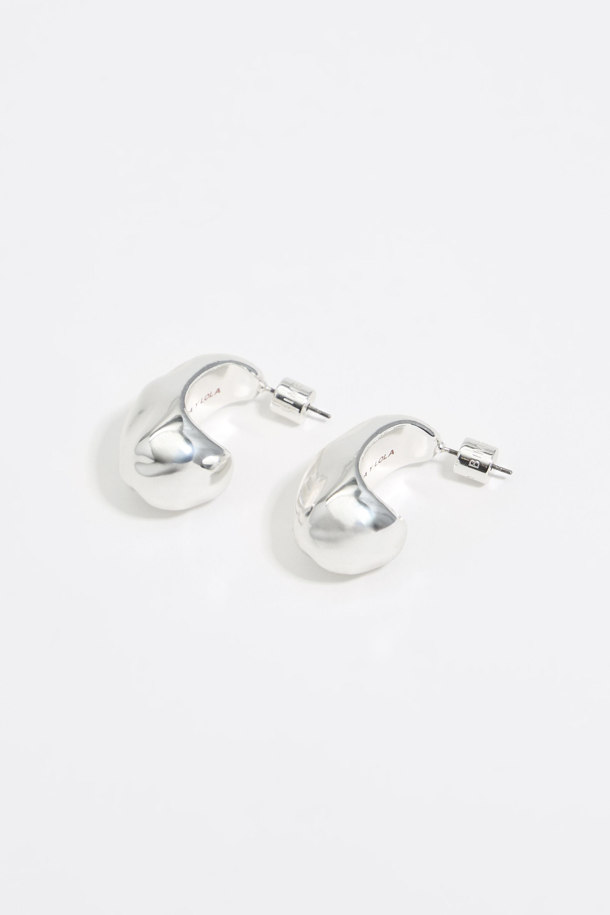 Textured silver earrings