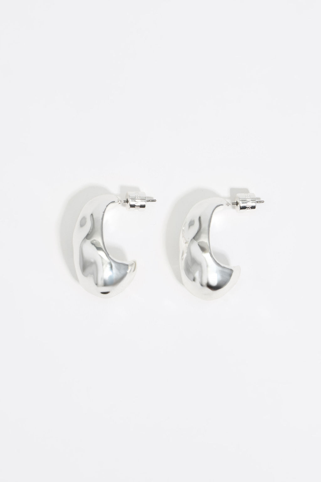 Textured silver earrings