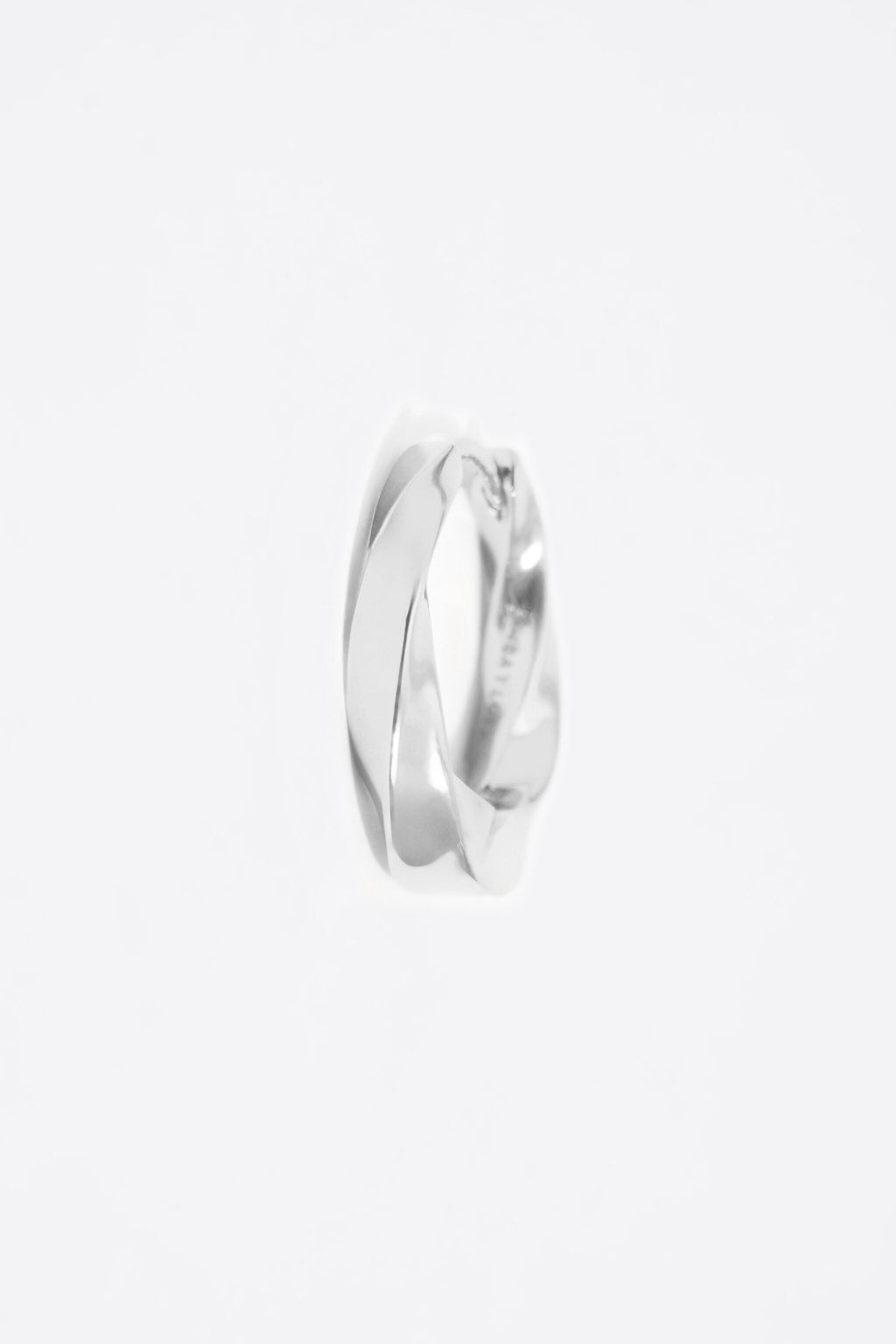 Textured silver hoop earrings