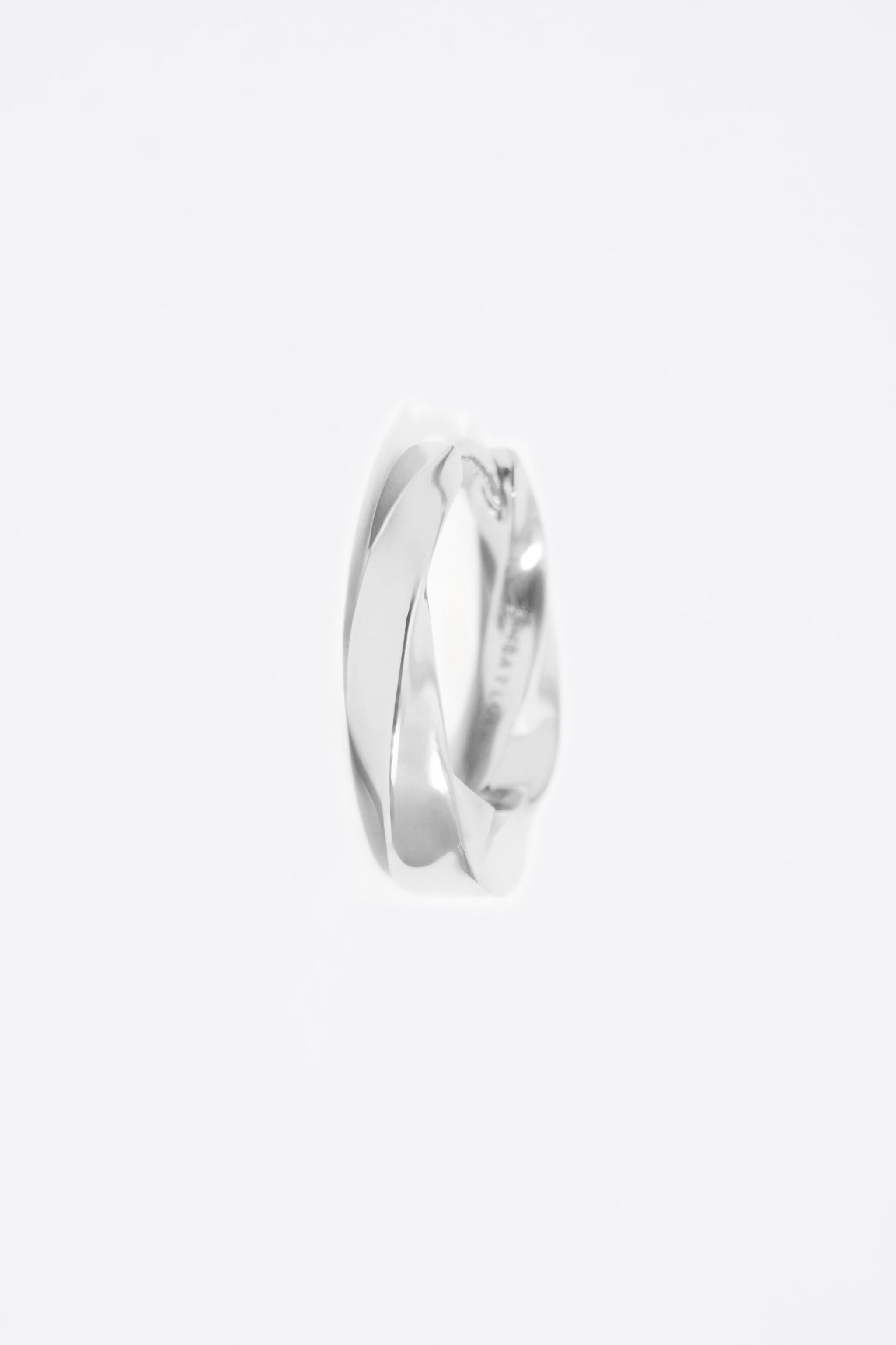 Textured silver hoop earrings