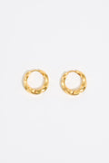 Textured gold hoop earrings