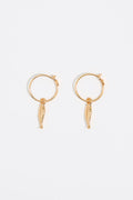 Golden fish hoop earrings