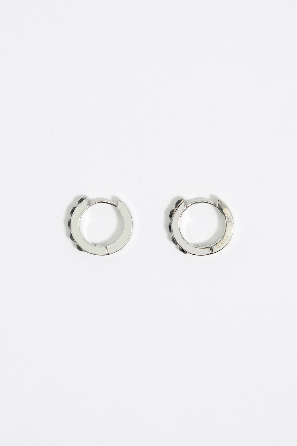 Silver crystal hoop earrings