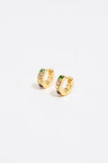 Multicolor crystals mini hoop earrings