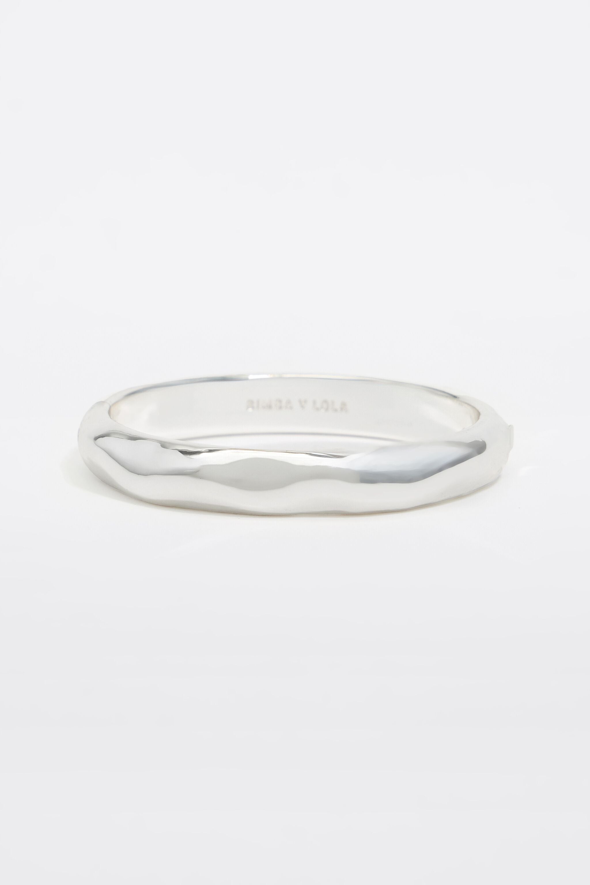 Textured silver bracelet