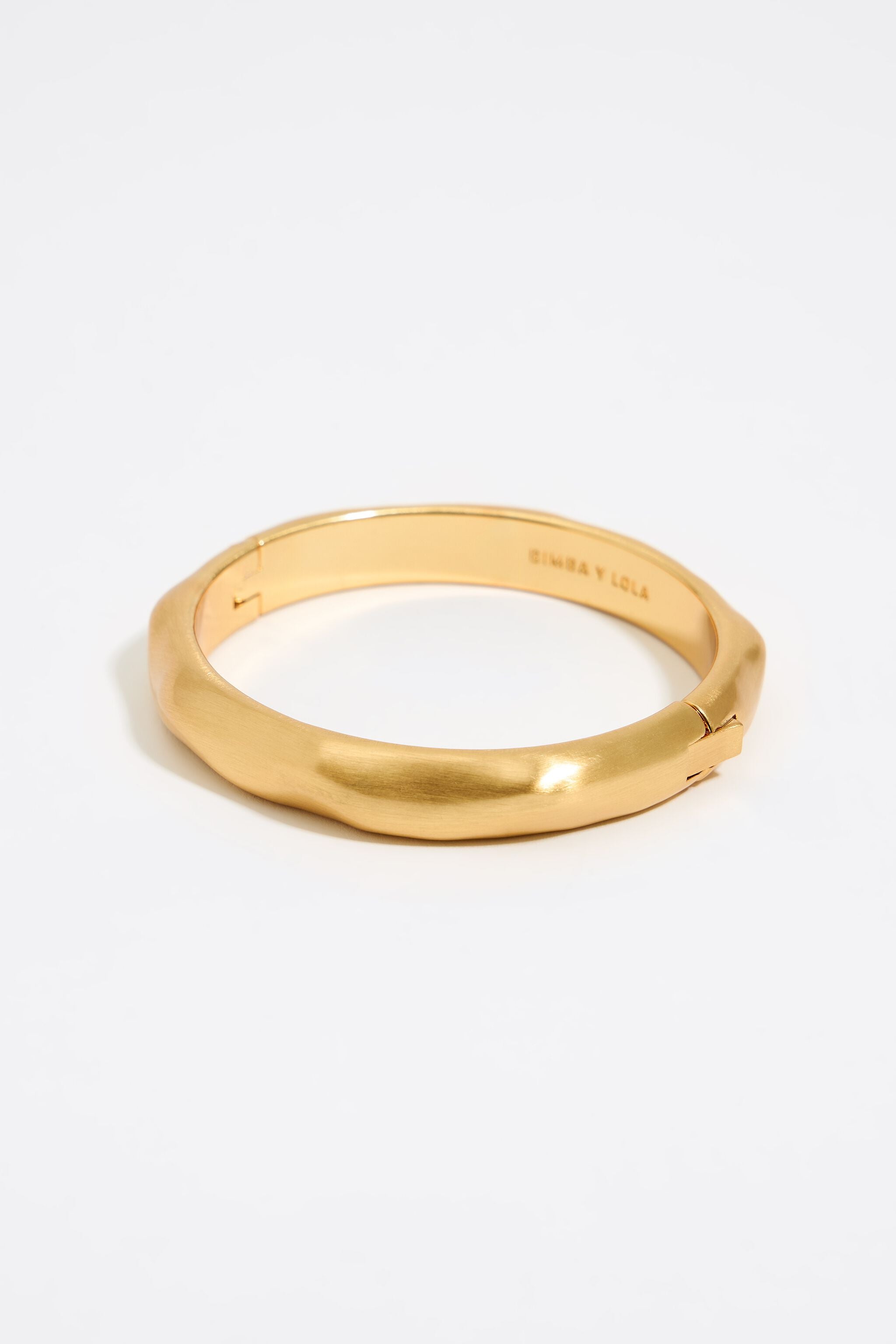 Textured matte gold bracelet