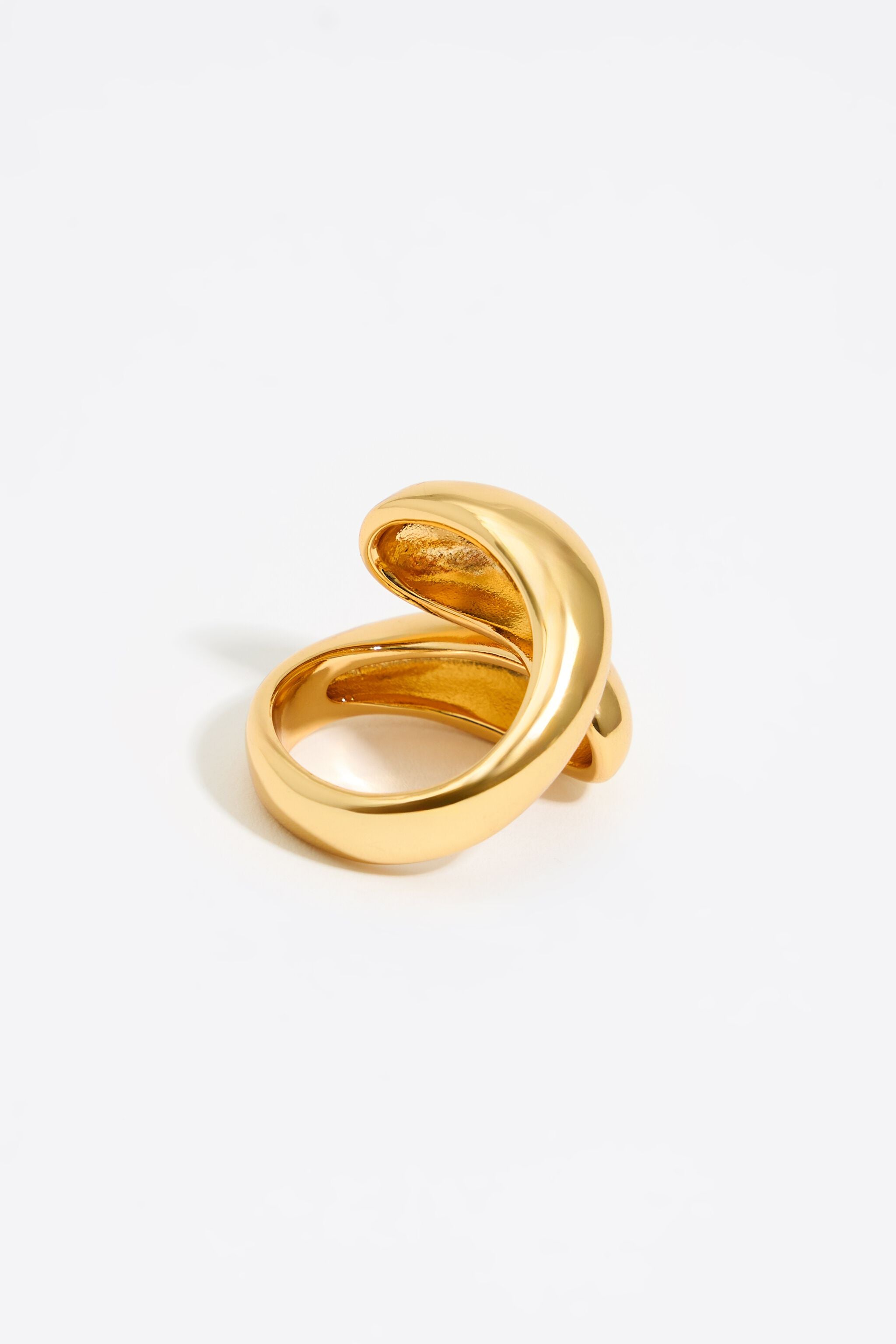 Gold spiral ring