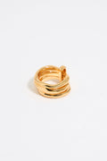 Textured gold triple ring