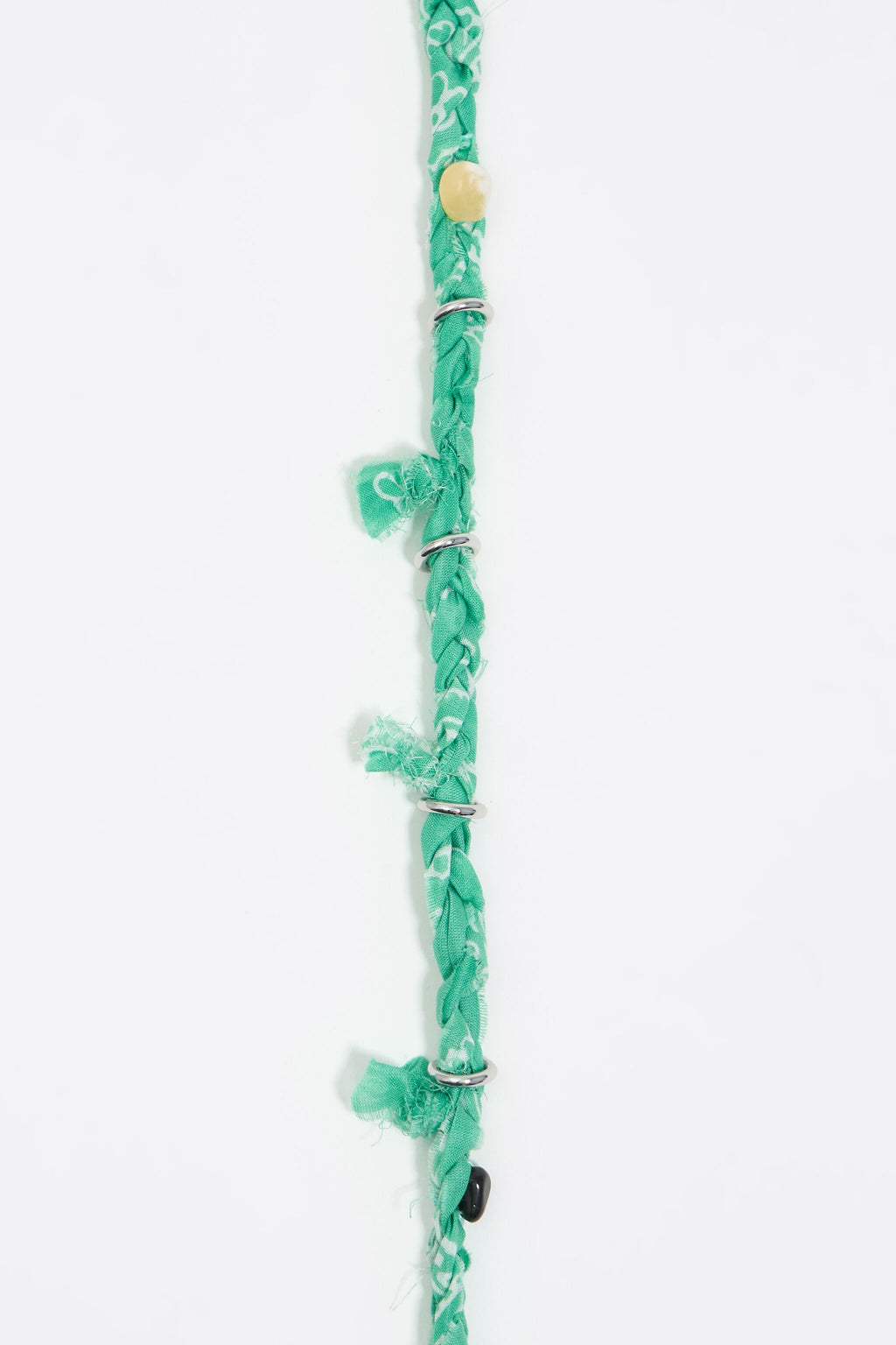 Green paisley fabric knot glasses chain