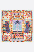 Lilac leopards and geometrics shawl