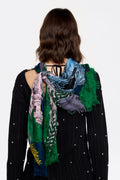 Blue Indian city shawl