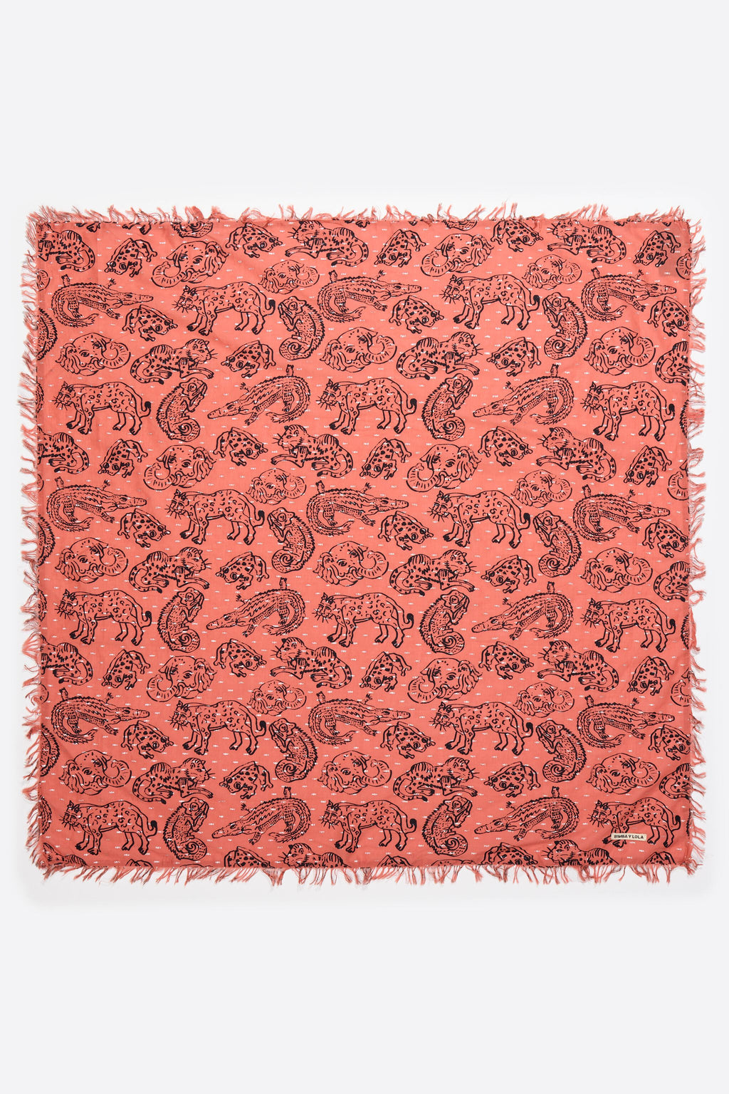 Jungle print cotton/lurex shawl