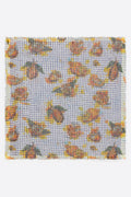 Checked lemon print shawl