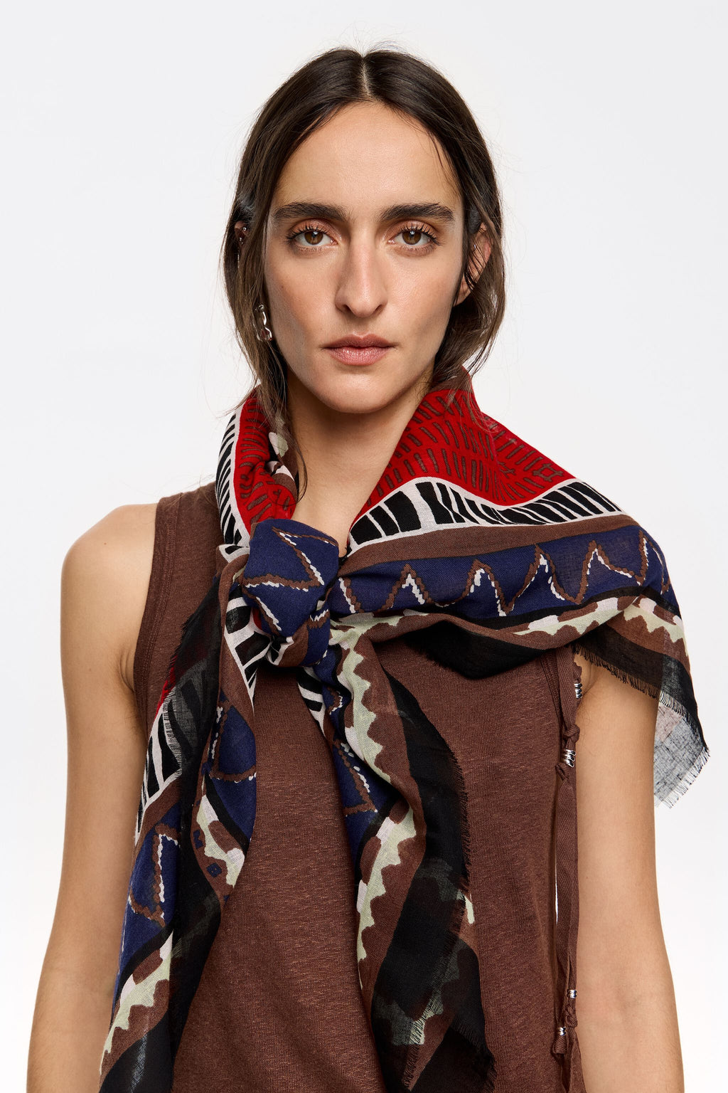 Ikat print shawl