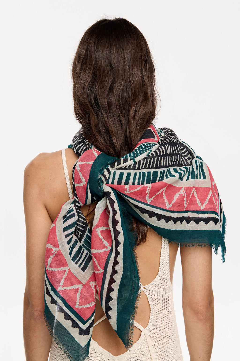 Ikat print shawl