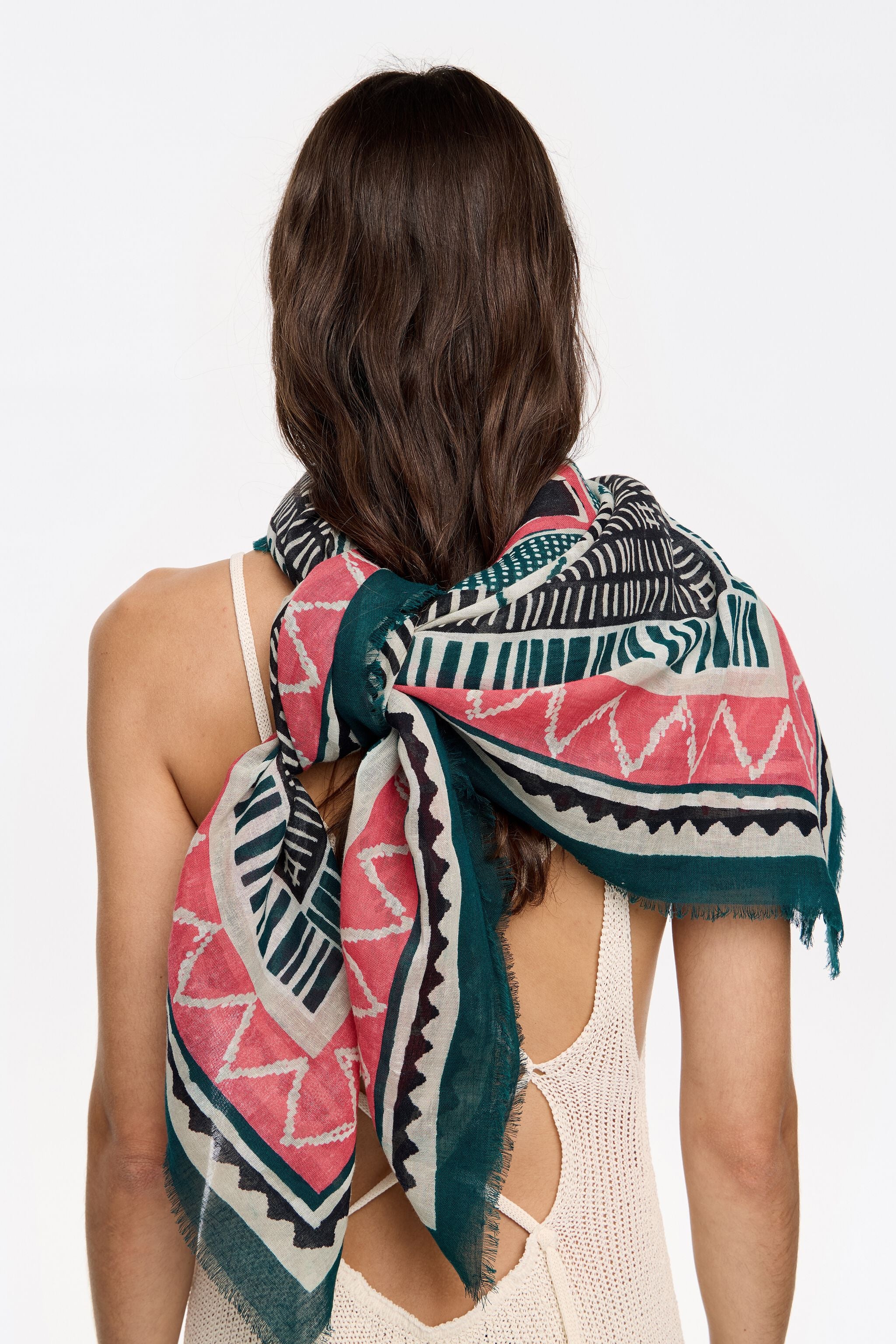 Ikat print shawl