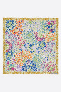 White watercolor flower garden shawl