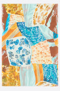 Orange Patchwork fine sarong shawl