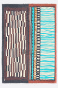 Blue Ikat fine sarong shawl
