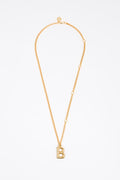 Gold letter B chain necklace