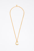 Gold letter C chain necklace