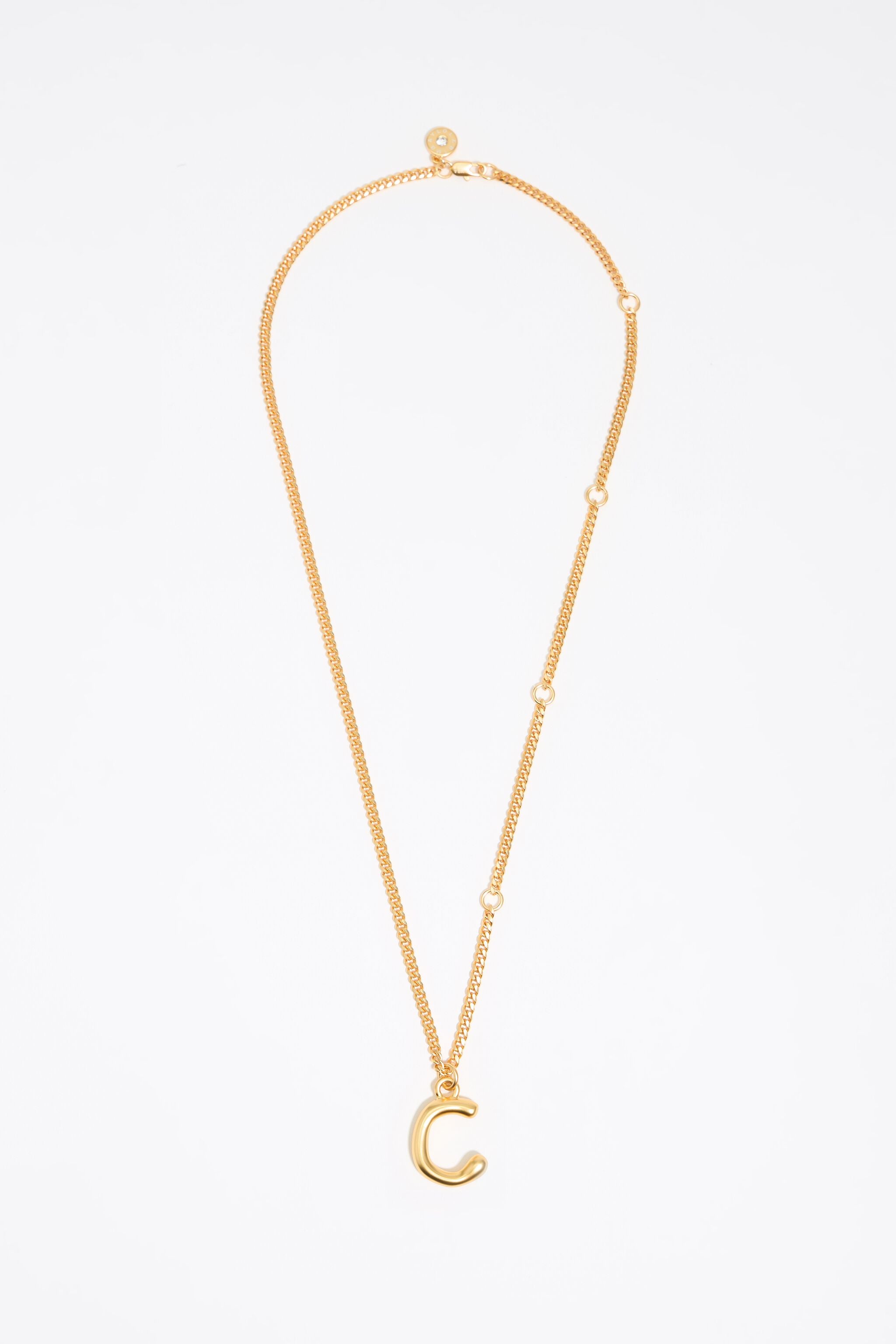 Gold letter C chain necklace