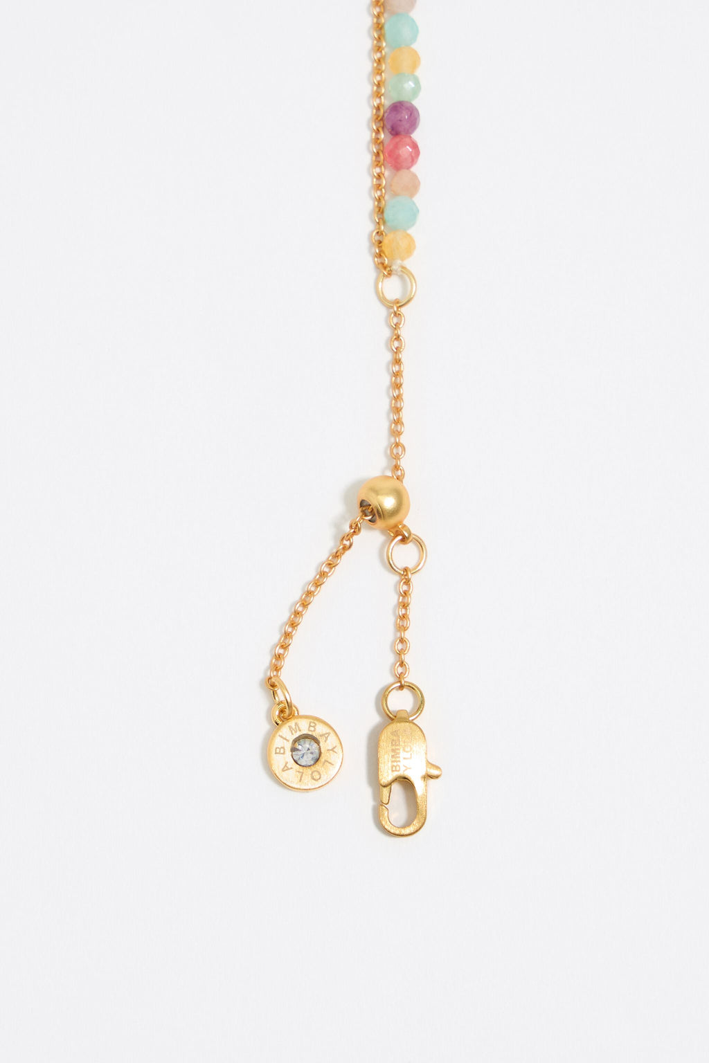 Letter D pearl and multicolor stones bracelet