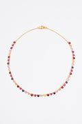 Multicolor hearts and crystals necklace