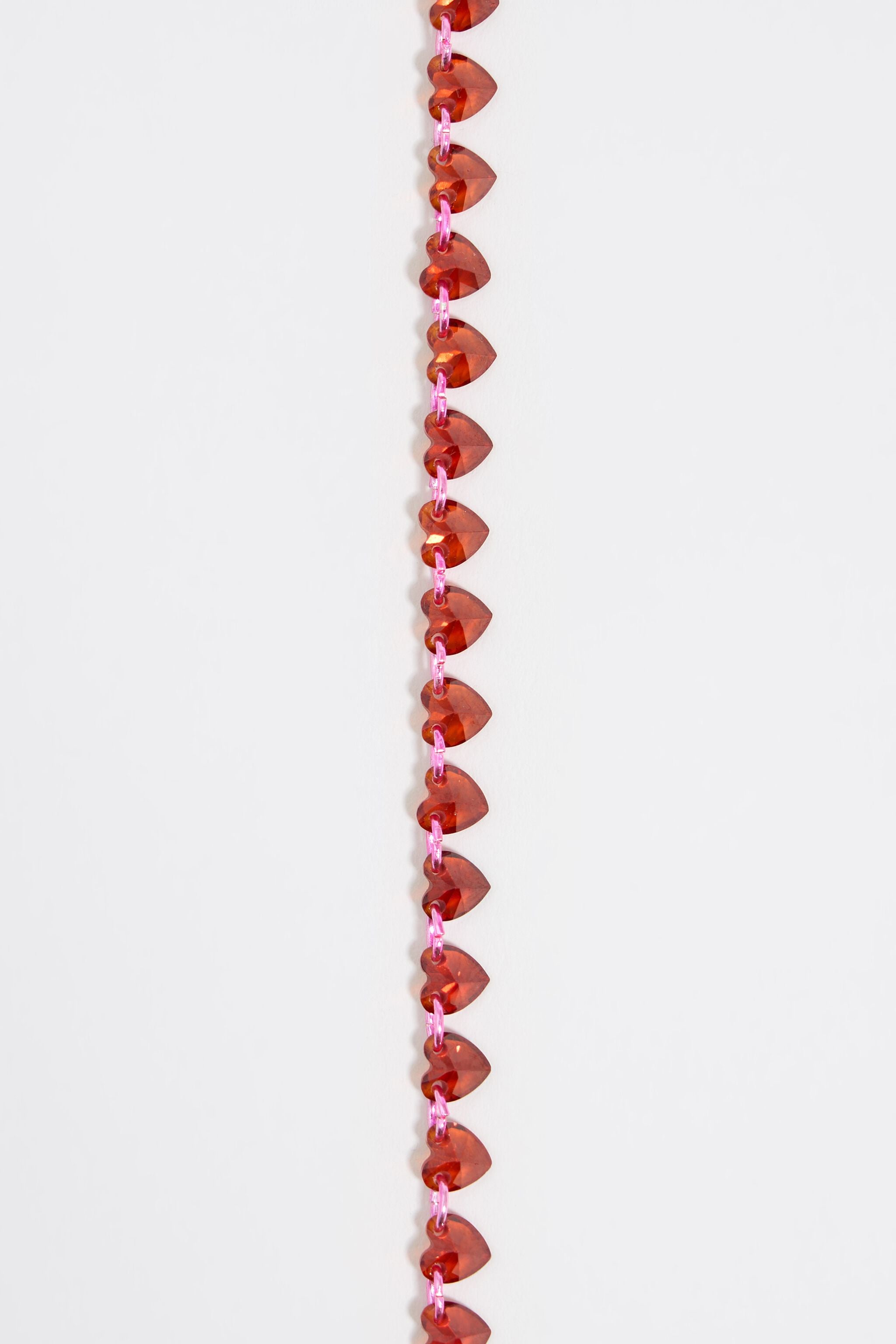 Pink hearts and crystals necklace