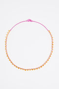Yellow hearts and crystals necklace