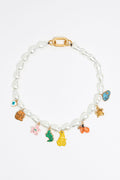Jungle charms pearl necklace