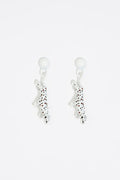 Ivory panther earrings