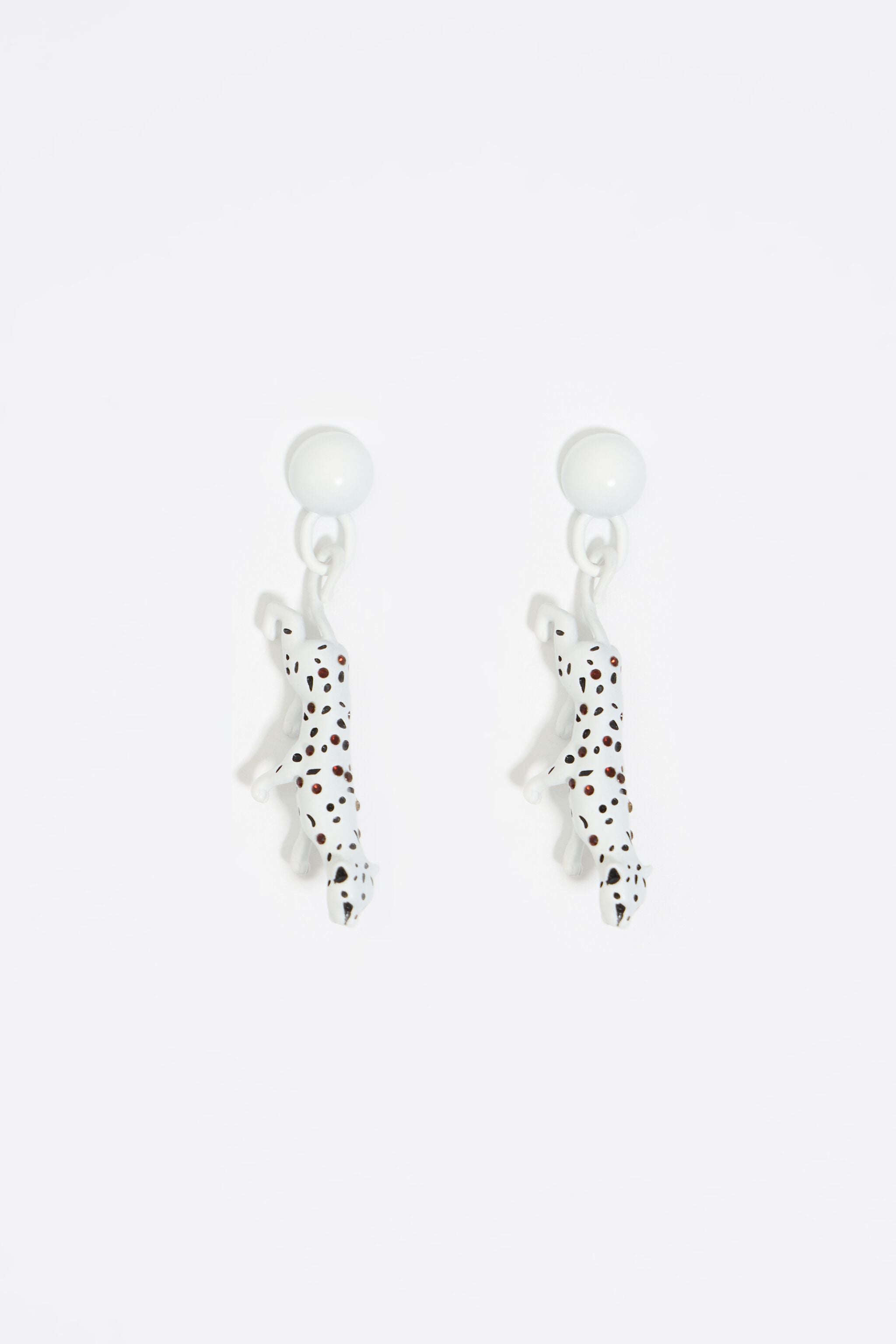 Ivory panther earrings