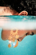 Golden sun earrings