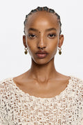 Gold heart hoop earrings