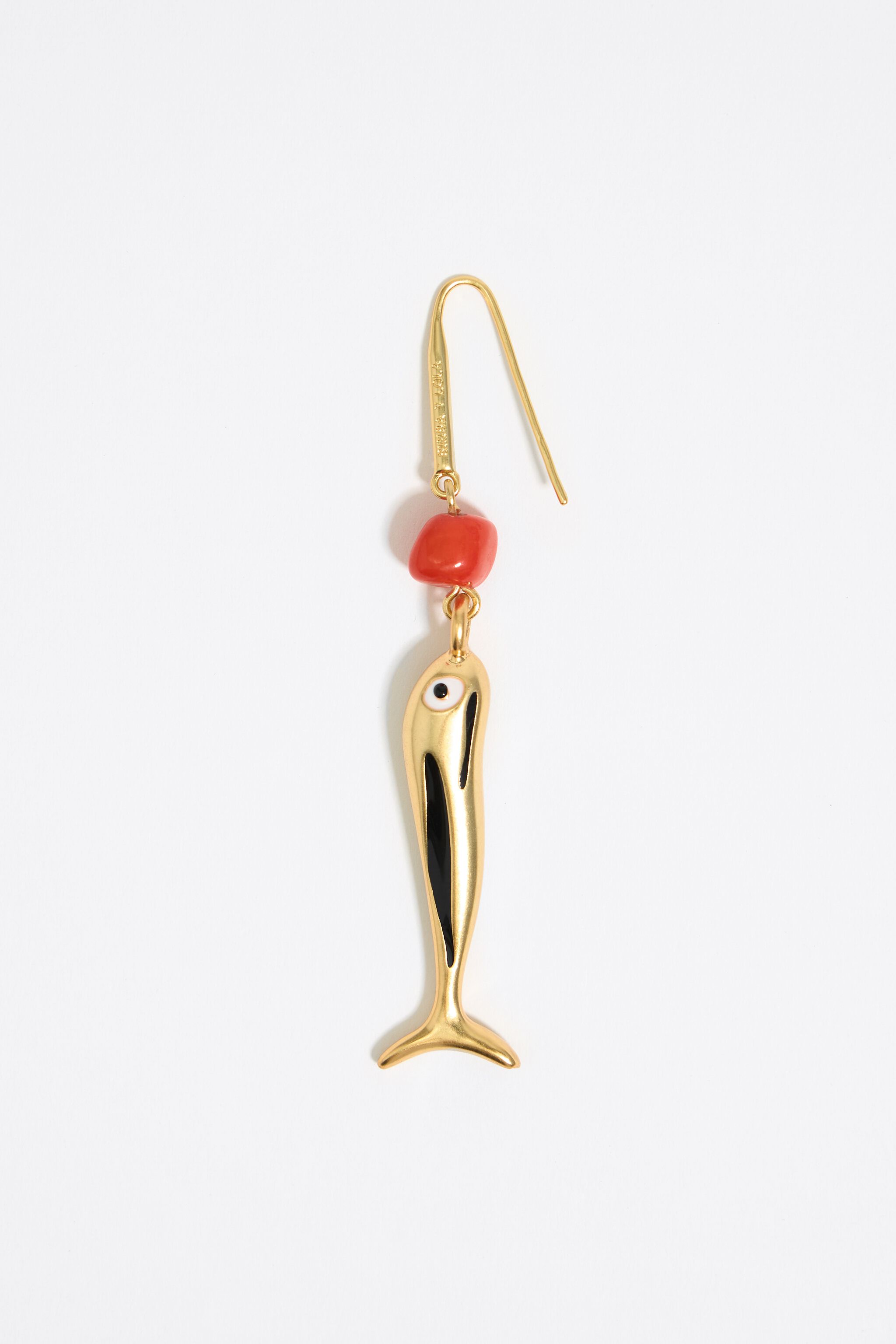 Gold fish earrings
