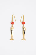 Gold fish earrings