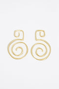 Gold spiral earrings