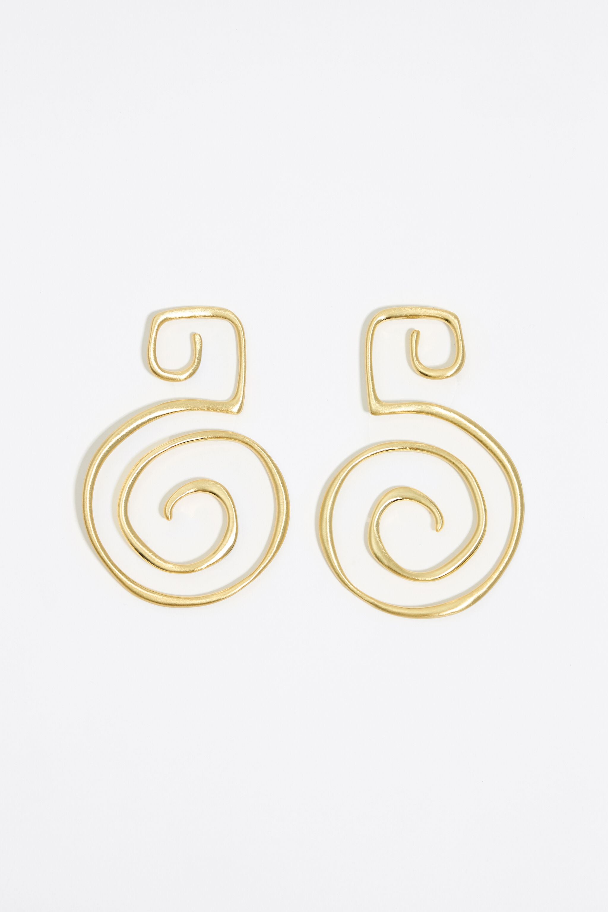 Gold spiral earrings