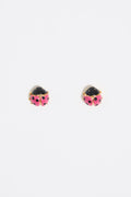 Pink ladybug earrings