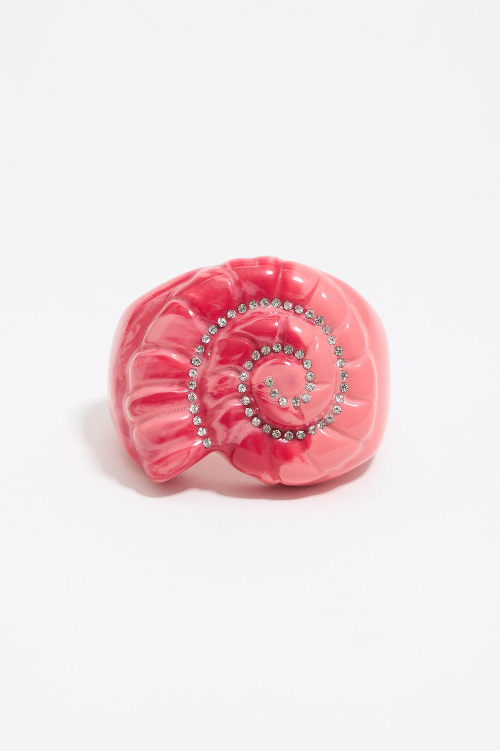 Pink resin shell bracelet
