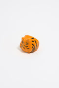 Orange enamel tiger ring